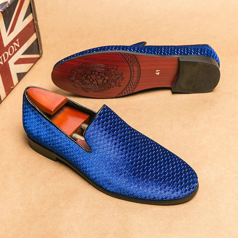 Regina | Men's Textured Closed Toe Slip-On Dress Loafers