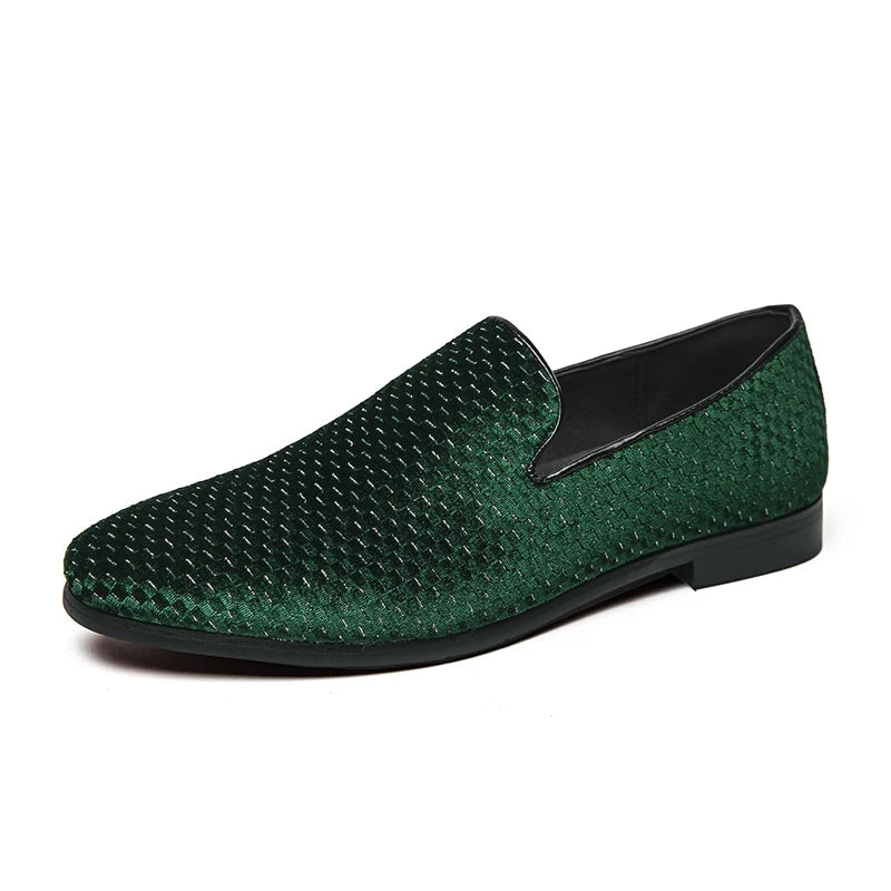Regina | Men's Textured Closed Toe Slip-On Dress Loafers