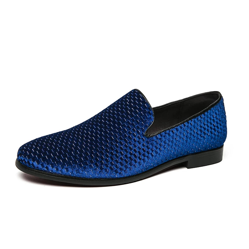 Regina | Men's Textured Closed Toe Slip-On Dress Loafers