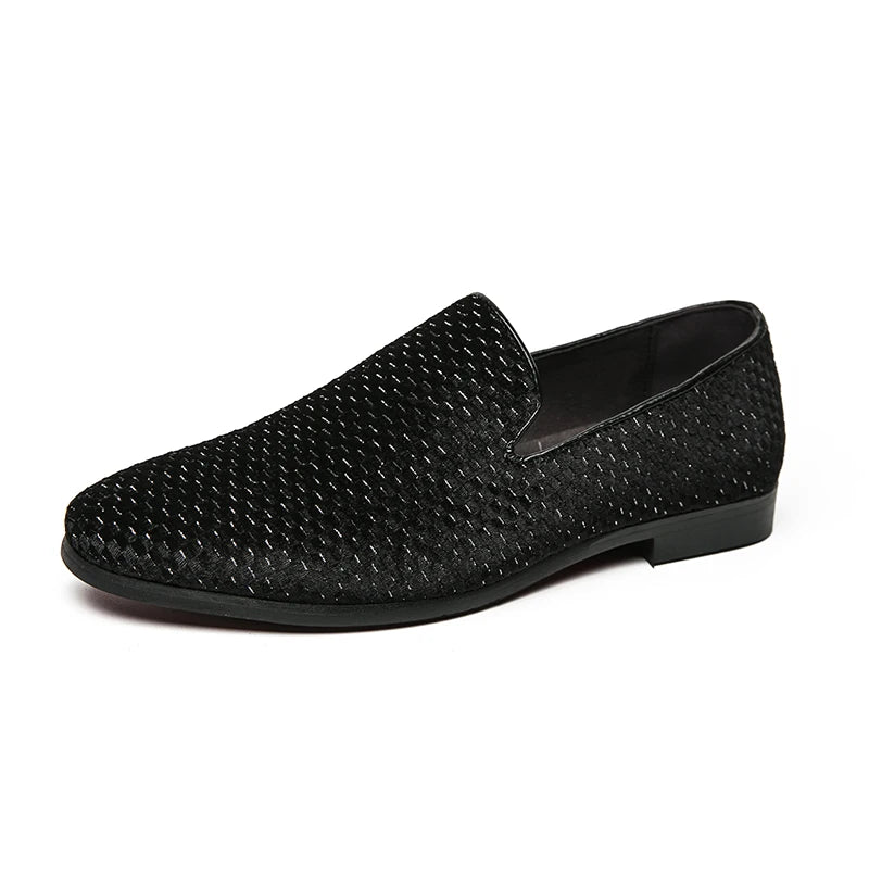 Regina | Men's Textured Closed Toe Slip-On Dress Loafers