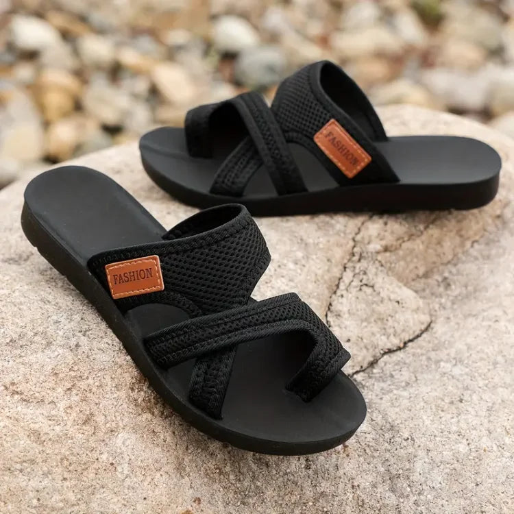 Rhonda | Women's Round Toe Slip On Summer Strappy Sandals