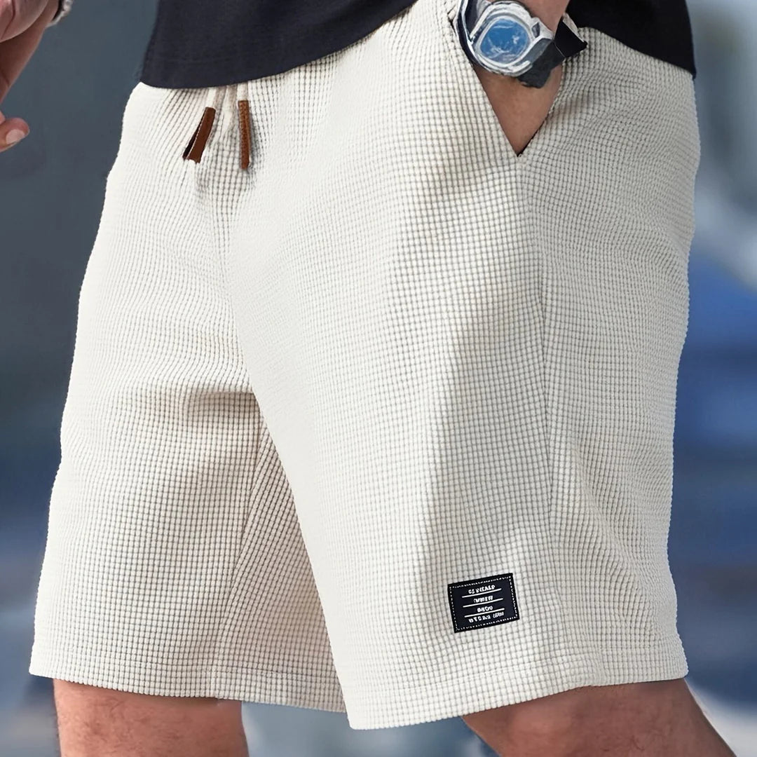 Richard | Men’s Summer Waffle Knit Drawstring Shorts