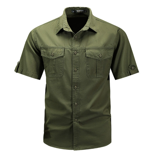 Roderick | Men’s Collared Button-Front Short Sleeve Shirt