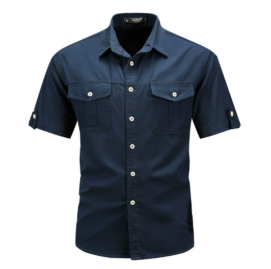 Roderick | Men’s Collared Button-Front Short Sleeve Shirt