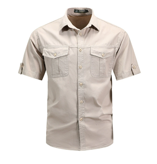 Roderick | Men’s Collared Button-Front Short Sleeve Shirt