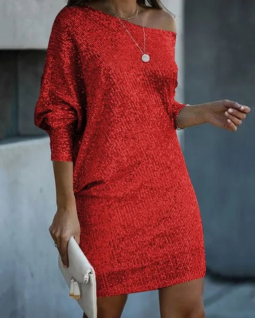 Rosalind | Women's Sequin Bodycon One Shoulder Mini Dress