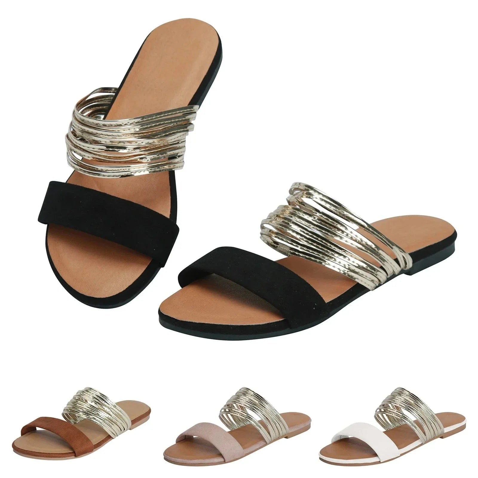Rosamund | Women's Slip-On Round Toe Open Back Slides