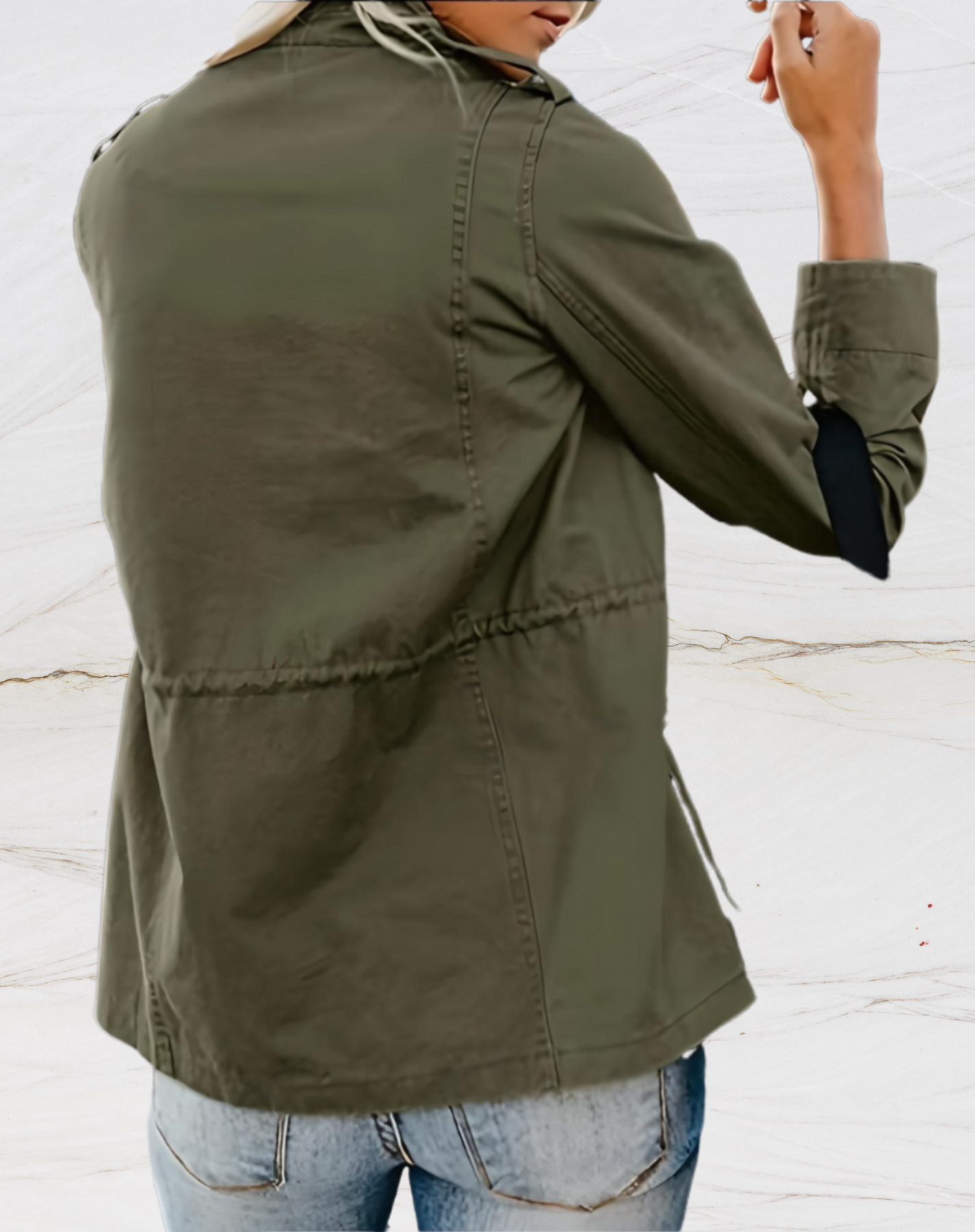 Rosanna | Women's Zip-Up Long Sleeve Pockets Utility Jacket