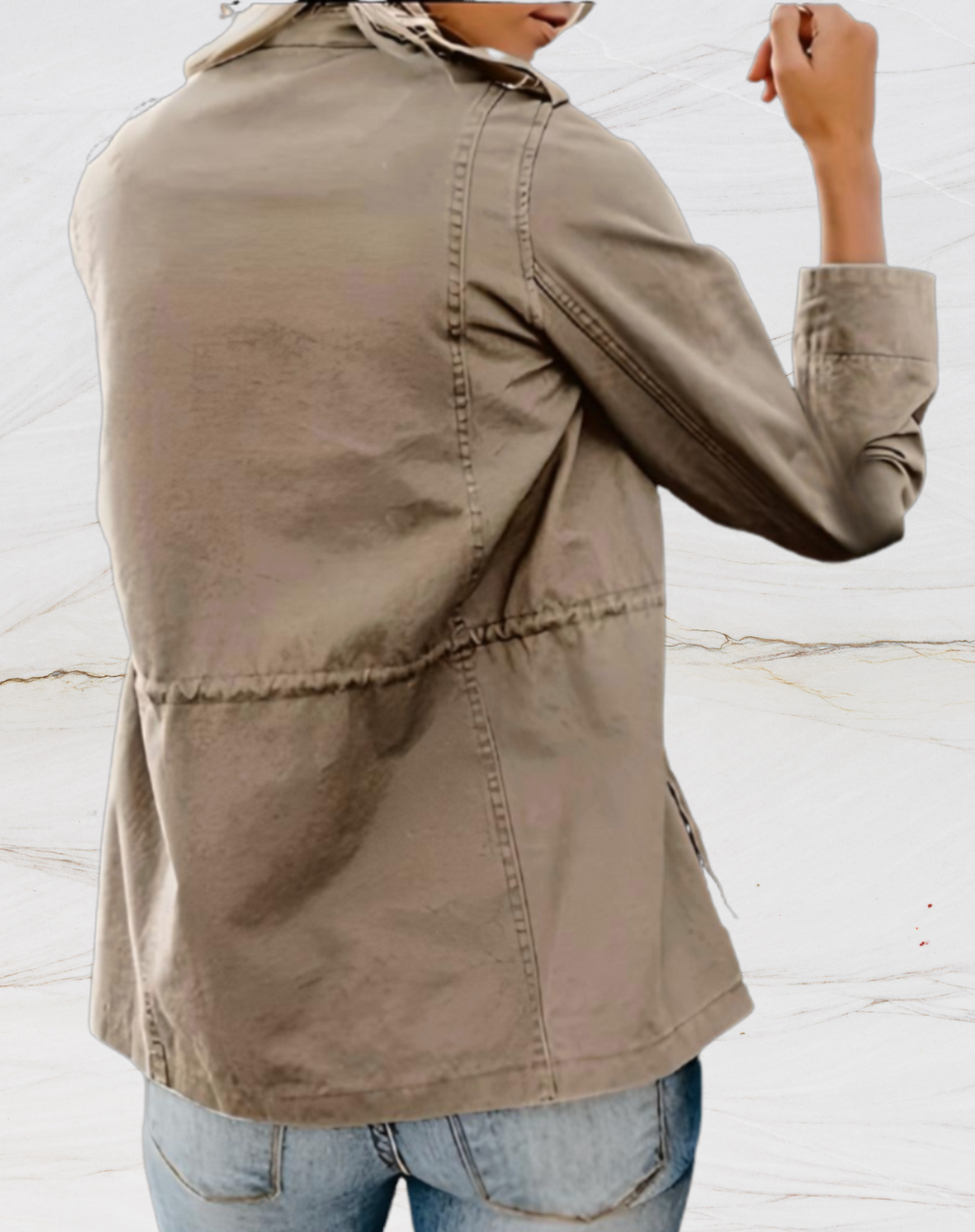 Rosanna | Women's Zip-Up Long Sleeve Pockets Utility Jacket