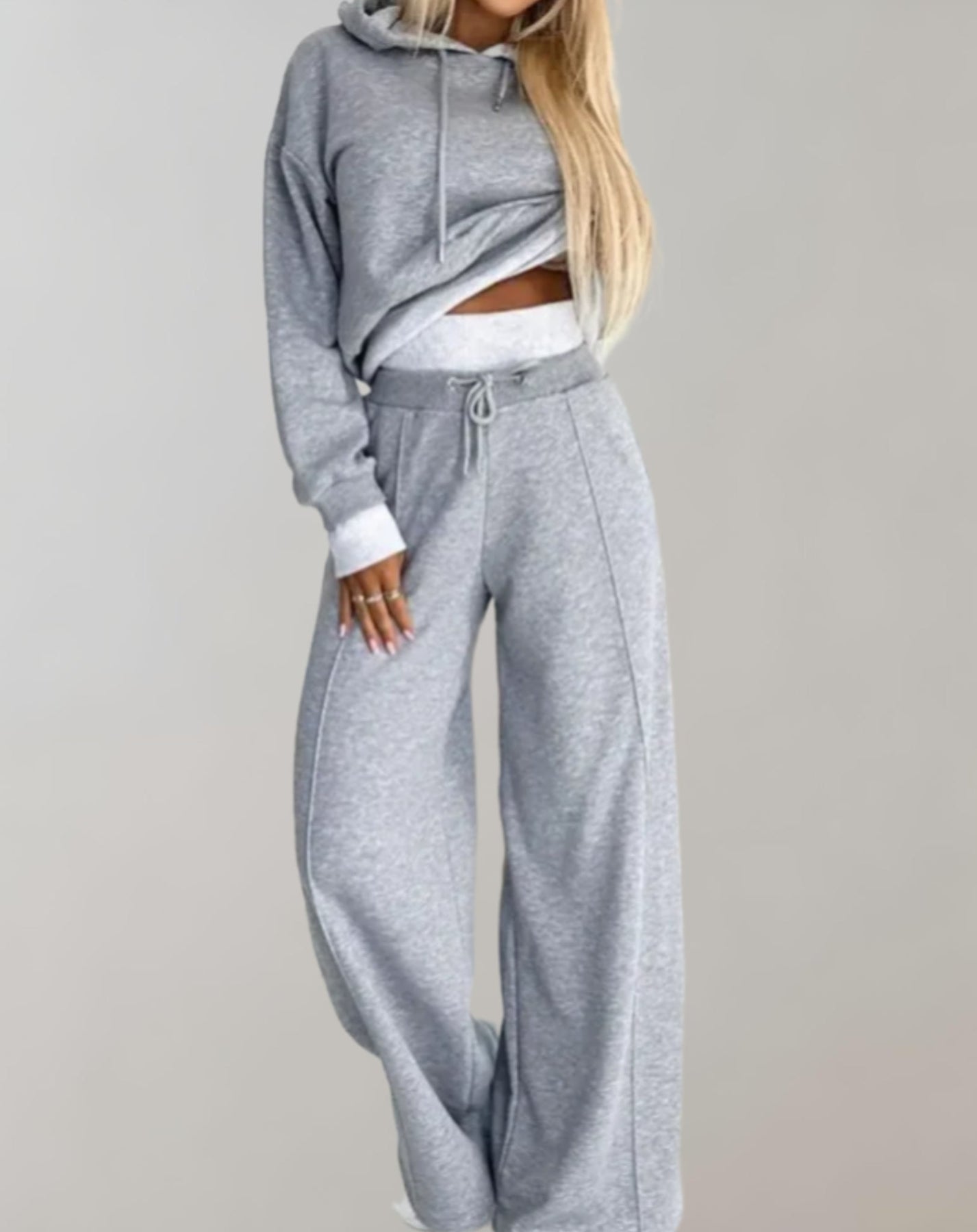 Rosie | Women's Wide Leg Drawstring Two Piece Matching Set