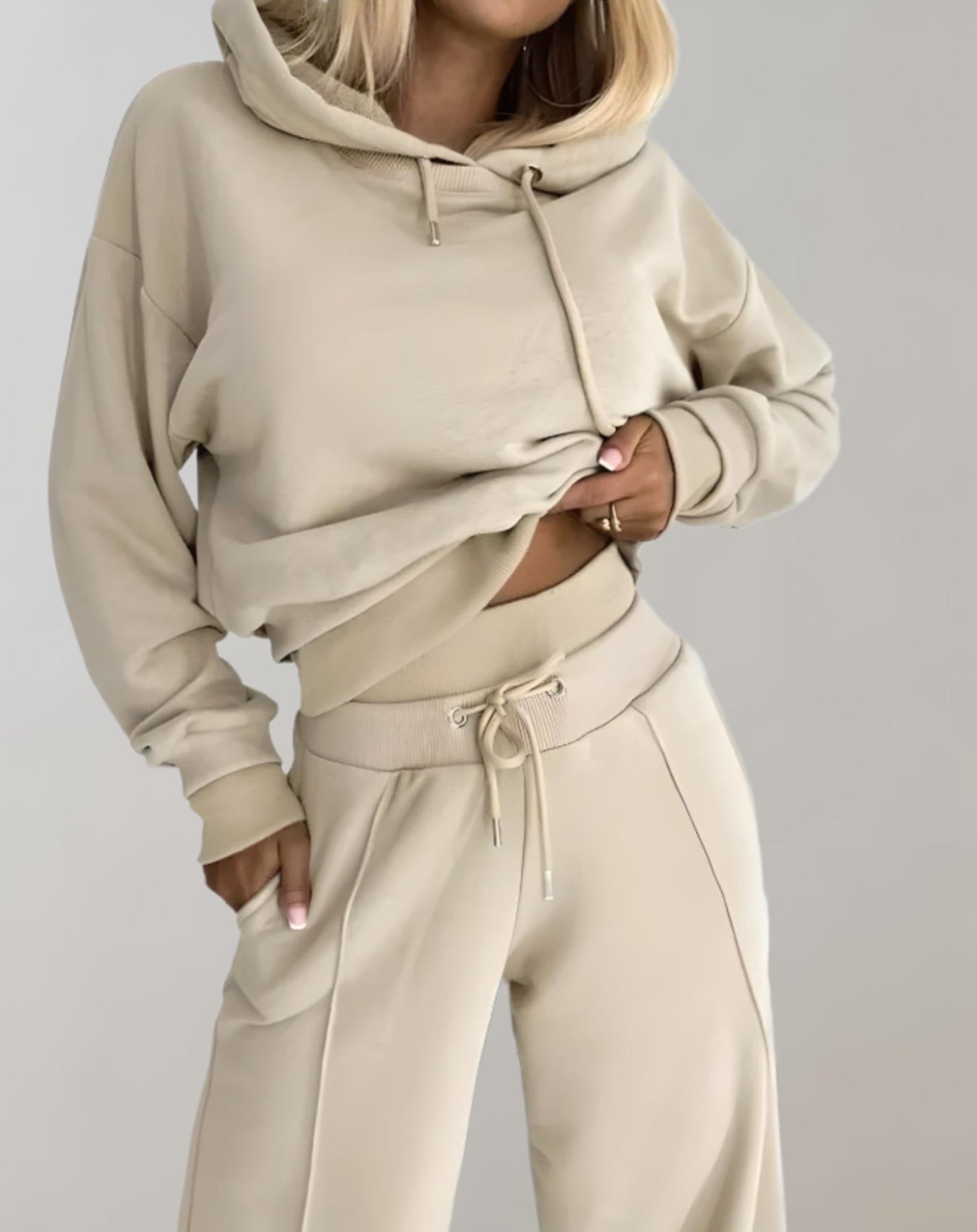 Rosie | Women's Wide Leg Drawstring Two Piece Matching Set
