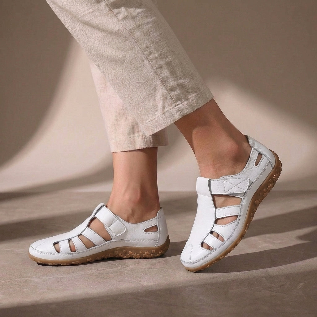 Rowena | Women's Closed Toe Hook And Loop Strap Sandals
