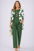 Sandra | Women's Open Front Long Sleeve Three Piece Set