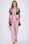 Shannon | Women's Printed Straight Leg Pockets Three Piece Set
