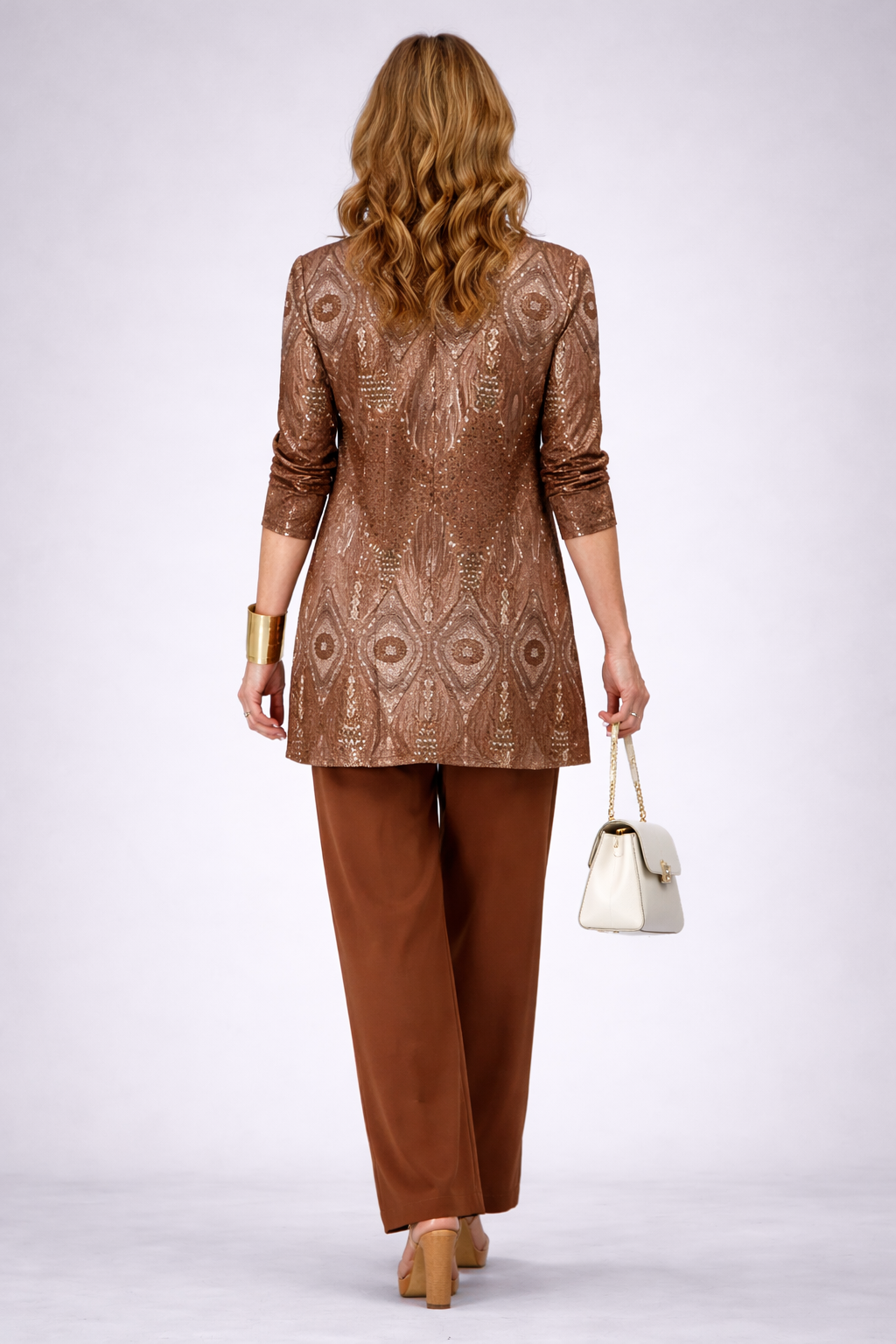 Shelly | Women's Pocket Round Neck Straight Leg Three Piece Set