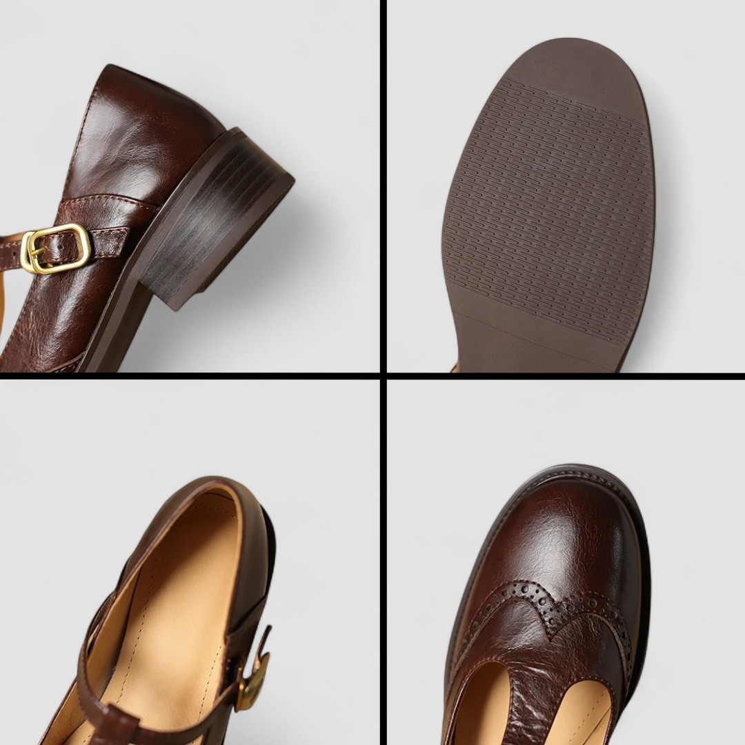 Sherry | Women's Buckle Strap Low Block Mary Jane Shoes