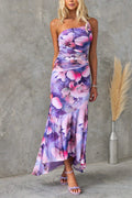 Sophia | Women’s Floral One Shoulder Sleeveless Summer Dress