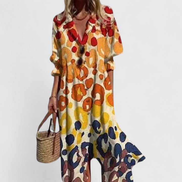 Susan | Women’s Summer V Neck Flowy Boho Dress