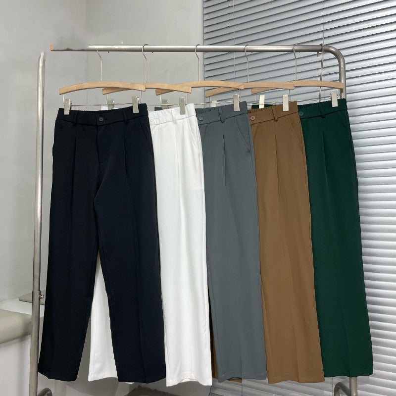 Thomas | Men’s Straight Leg Pleated Pants