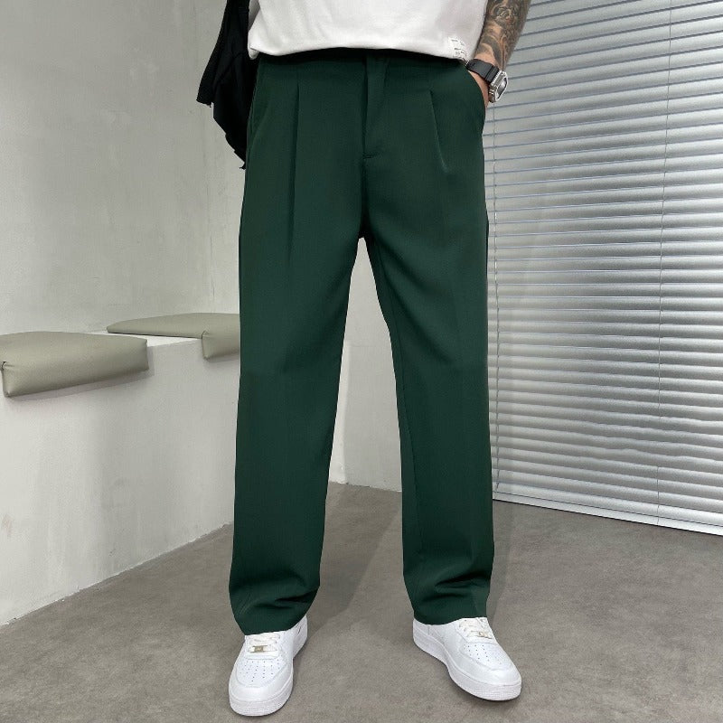 Thomas | Men’s Straight Leg Pleated Pants