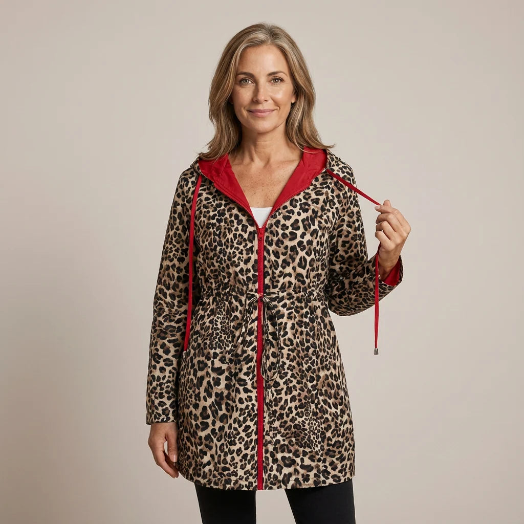 Trisha | Women’s Long Sleeve Reversible Hooded Zip Front Jacket
