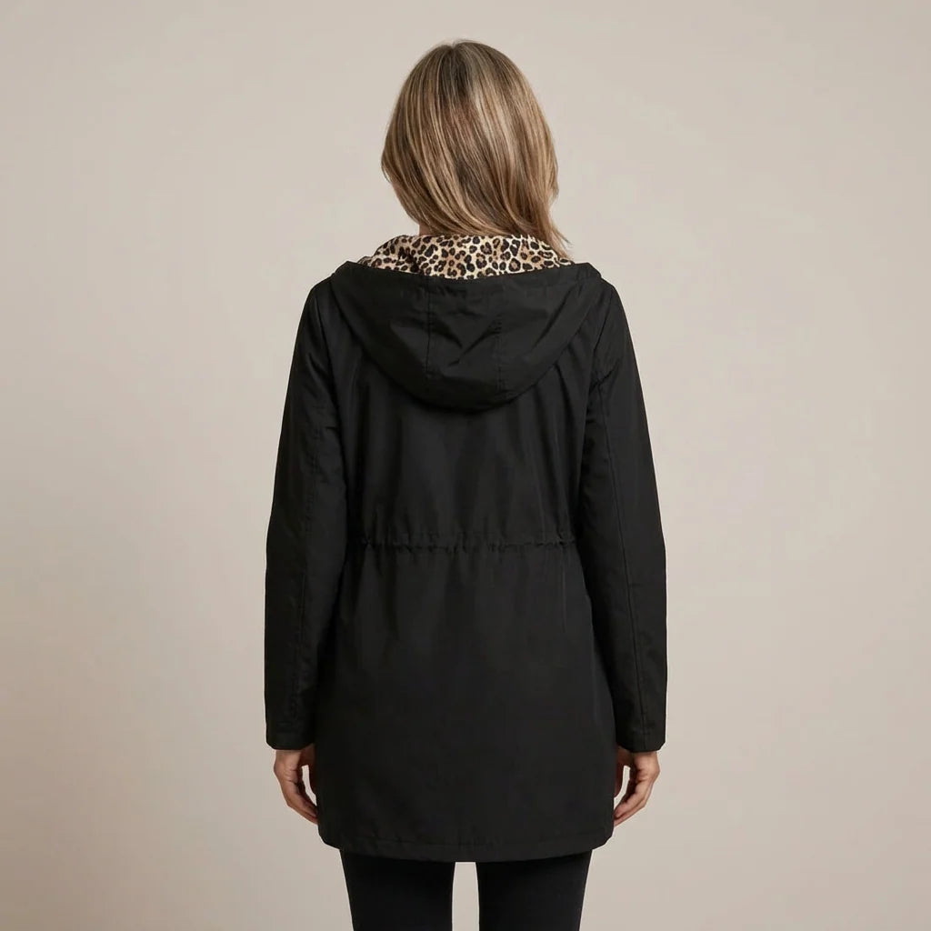 Trisha | Women’s Long Sleeve Reversible Hooded Zip Front Jacket