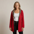 Trisha | Women’s Long Sleeve Reversible Hooded Zip Front Jacket