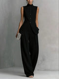Virginia | Women's Sleeveless Wide Leg Pocket Two Piece Set