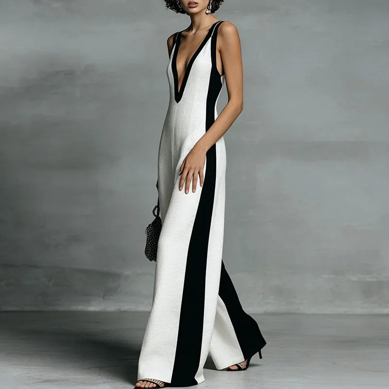 Xiomara | Women's High Waisted Wide Leg Summer Jumpsuit